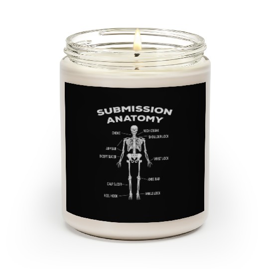 Funny Jiu Jitsu Submissions Anatomy Skeleton MMA Scented Candles
