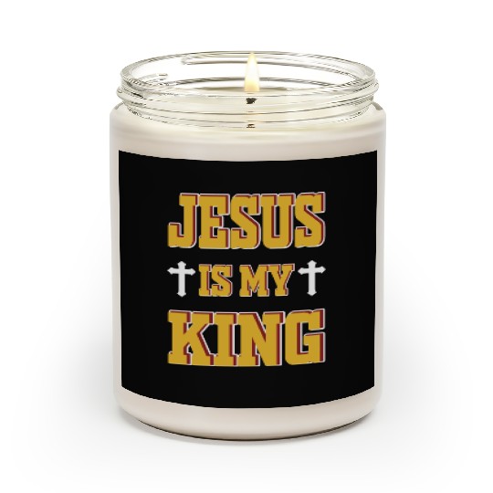 Jesus Is My King Love Jesus Christian Christmas Scented Candles
