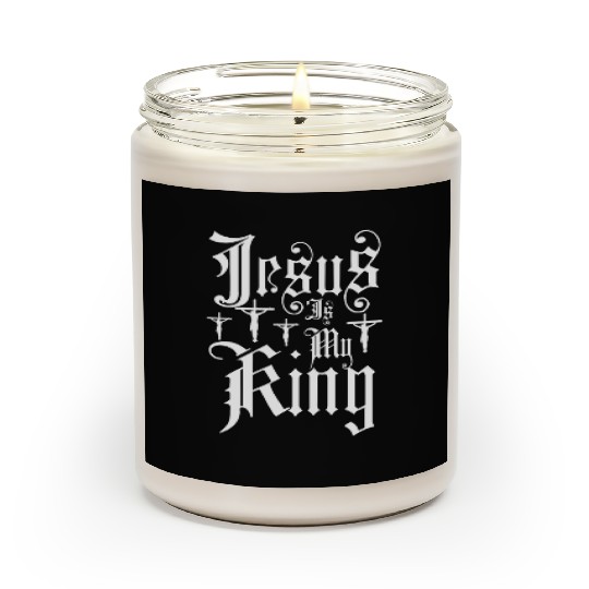 Jesus Is My King Love Jesus Christian Christmas Scented Candles