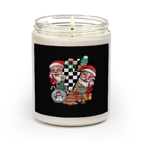 Retro Christmas, Santa, Groovy, Disco Ball, Frosty Scented Candles