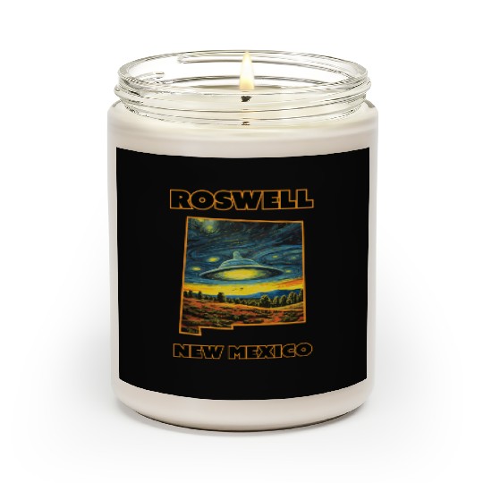 New Mexico Roswell - Alien Saucer Scented Candles