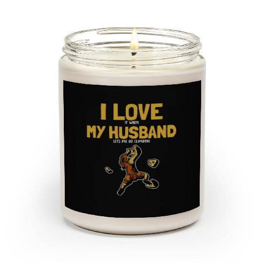 I love my Husband Climbing Bouldering Indoor Scented Candles