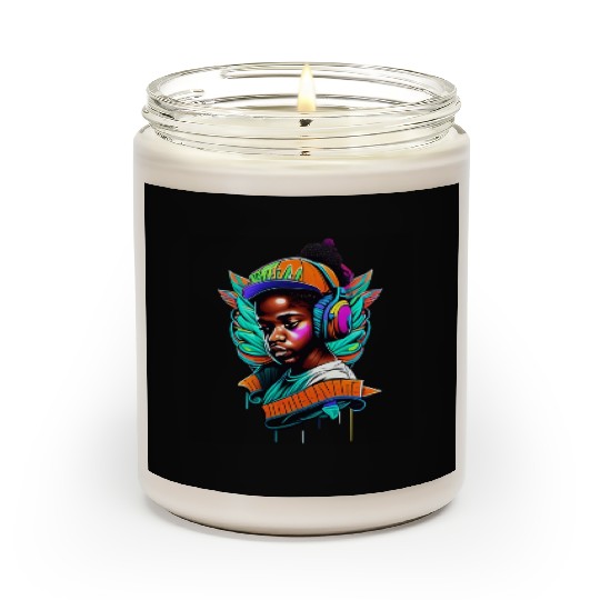 Colorful Butterfly person effect Scented Candles