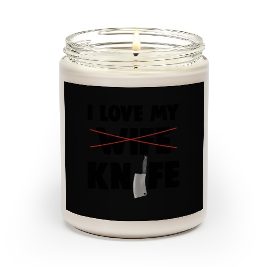 I Love My Wife Knife Scented Candles