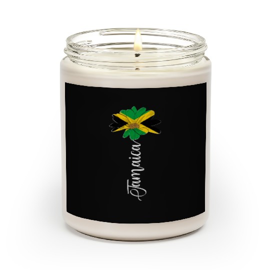 Vintage Jamaica Sunflower Flag Jamaica Lover Scented Candles