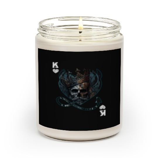 Heart King Playing Card Halloween Gothic Fan Scented Candles