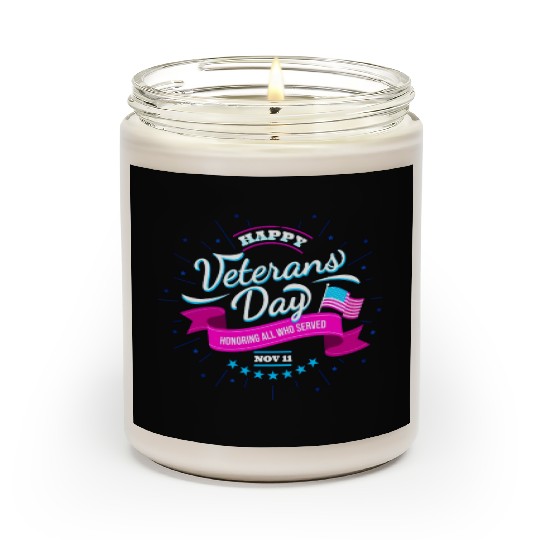 Text Veterans day Scented Candles