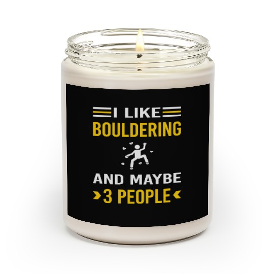 3 People Bouldering Rock Climbing Scented Candles