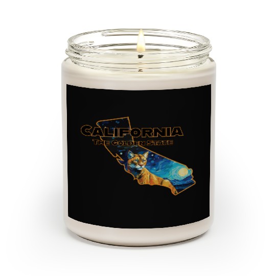 California Wildlife - mountain lion Scented Candles