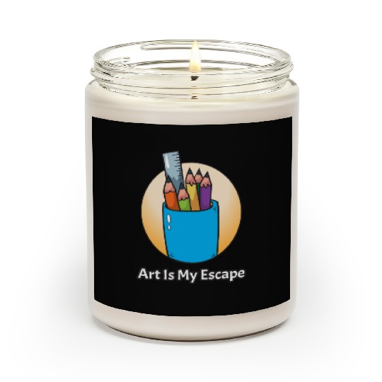 Art is my Escape Painting Art Lover Scented Candles