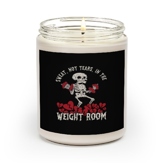 Anti Valentine´s Day Broken Heart Powerlifting Gym Scented Candles