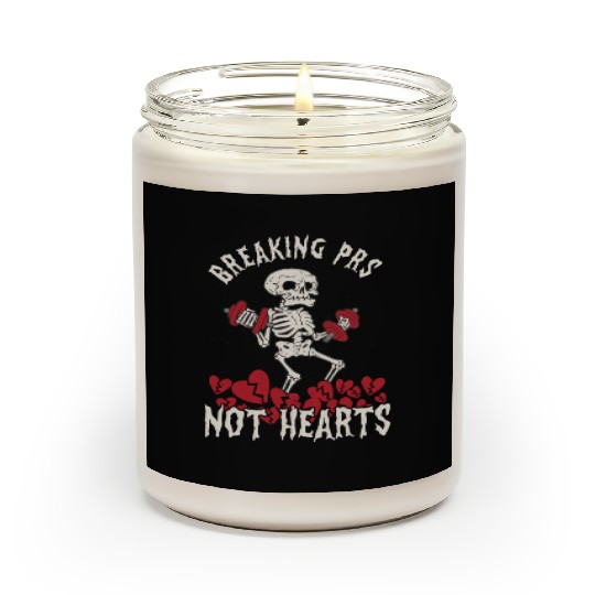 Anti Valentine´s Day Broken Heart Powerlifting Gym Scented Candles