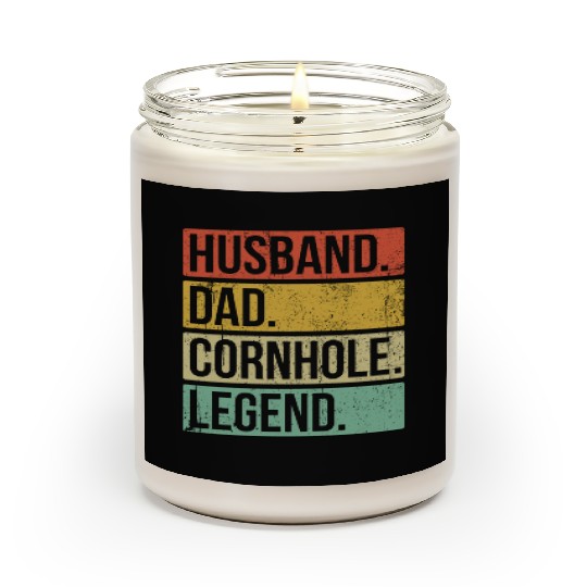 Cornhole Vintage Husband Dad Legend Scented Candles