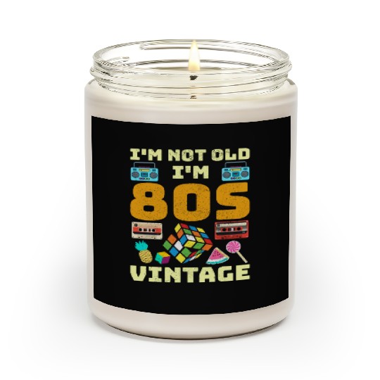 80s Vintage Vibes - Retro Design with Neon Colors Scented Candles