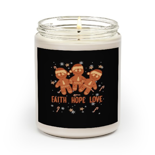Faith Hope Love Religious Christmas Costume Scented Candles