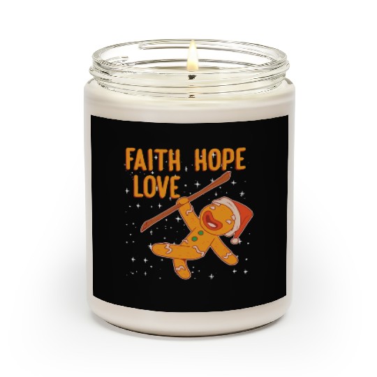 Faith Hope Love Religious Christmas Costume Scented Candles