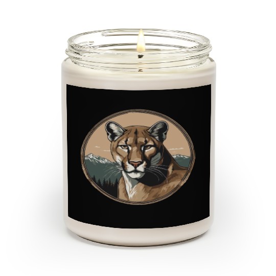 Mountain Lion Cougar Scented Candles