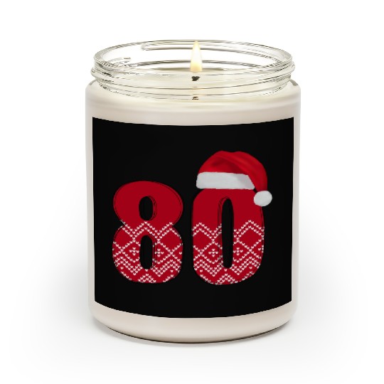 80th Birthday - Congratulations Number Eighty! Scented Candles
