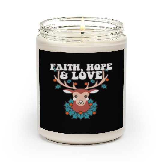 Religious Family Faith Hope Love Christmas Scented Candles