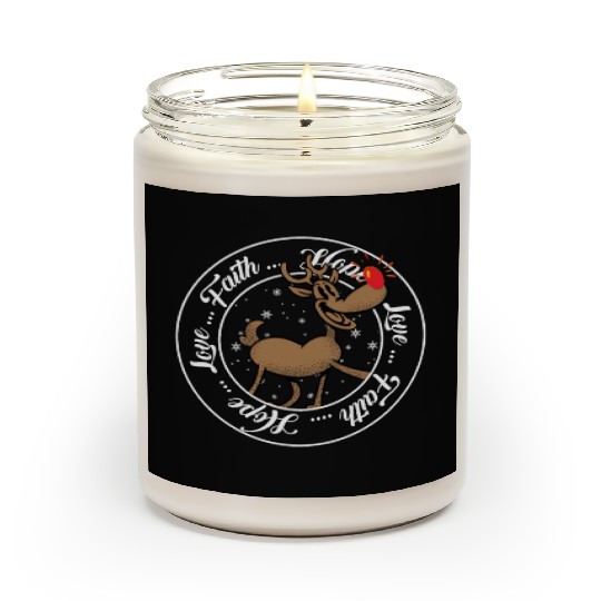 Religious Family Faith Hope Love Christmas Scented Candles