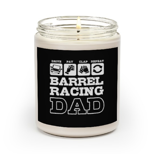 Funny Fathers Day Western Barrel Racing Dad Scented Candles