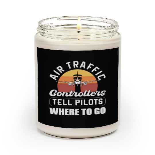 Airplane Airfield Aviation Air Traffic Controller Scented Candles