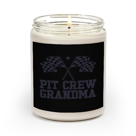 Pit Crew Grandma Racing Enthusiast Racer Birthday Scented Candles