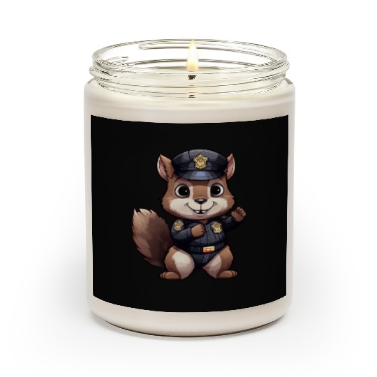 Squirrel policeman Scented Candles
