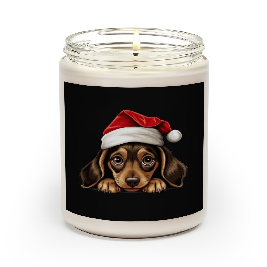 Dachshund Christmas Dog Scented Candles