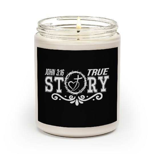 True Story John 3:16 Love Jesus Christian Scented Candles