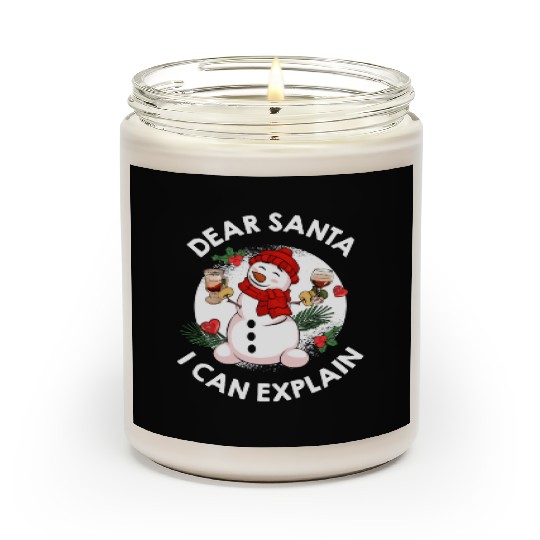 Schneemann Dear Santa I can Explain Funny Scented Candles