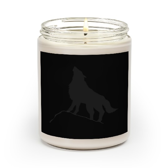 Howling Wolf Silhouette Scented Candles