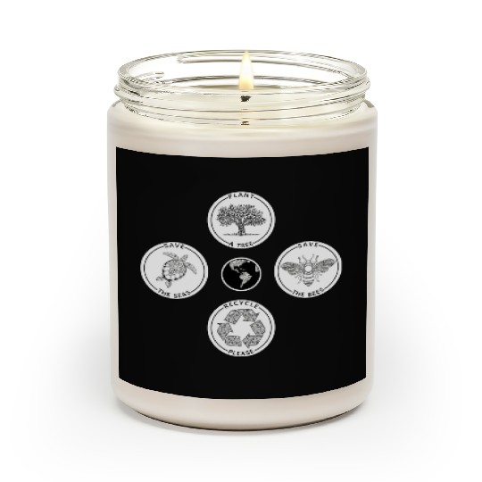 Earth Day Save The Planet Scented Candles