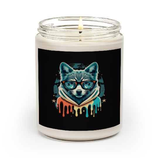 Hipster Wolf Drip Scented Candles