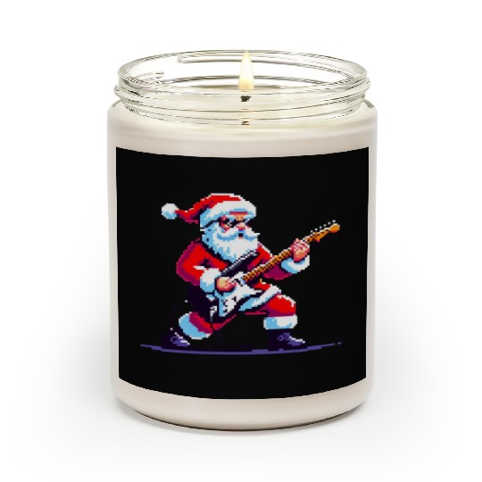 Rocking Santa 8-Bit Pixel Art Scented Candles