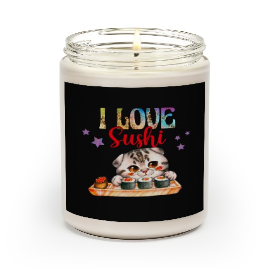 I love Sushi - Cat sushi Scented Candles
