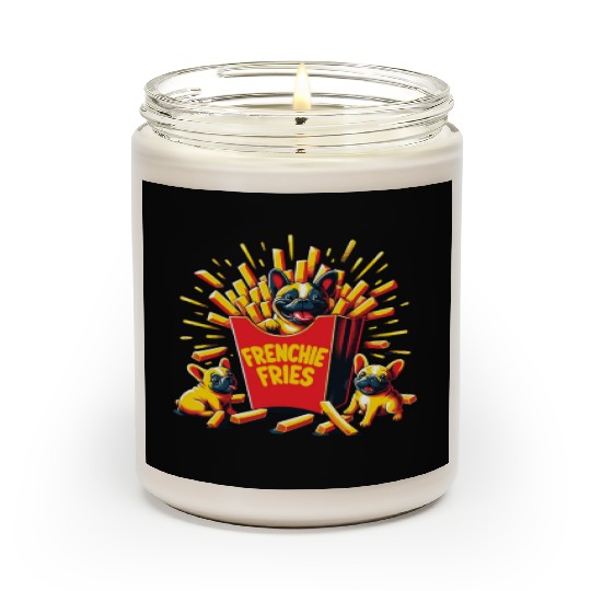 Frenchie Fries - Cute French Bulldog Fries Scented Candles