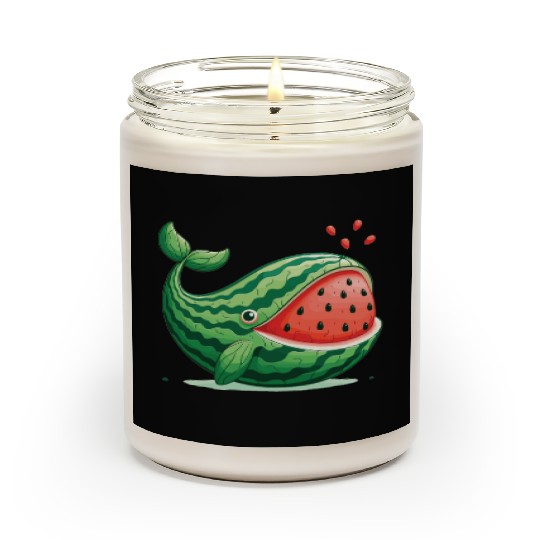 Melon Whale Funny Animal Made Of Vegetables Scented Candles