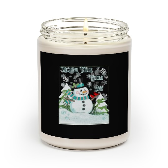 Funny Cranky Snowman Scented Candles