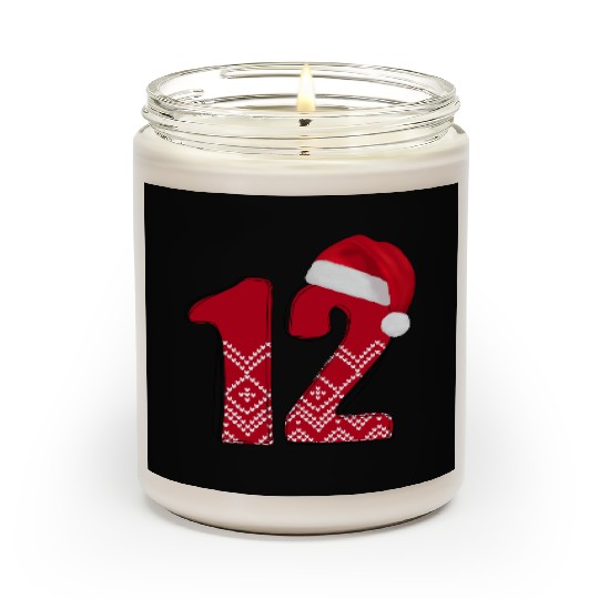 12th Wedding Anniversary Gifts - Number Twelve Scented Candles