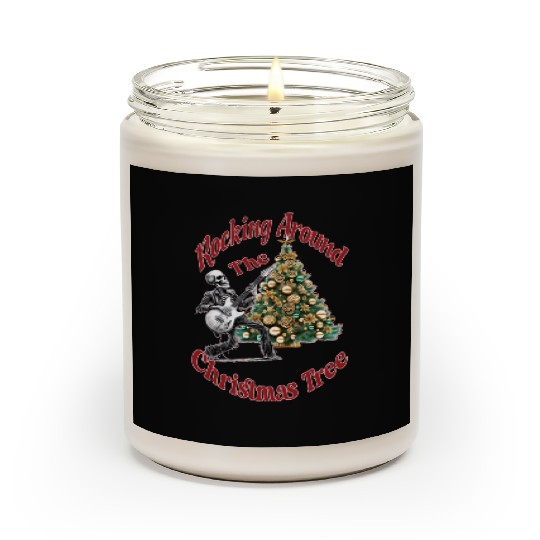 Rocking Around the Christmas Tree Skeleton Scented Candles,