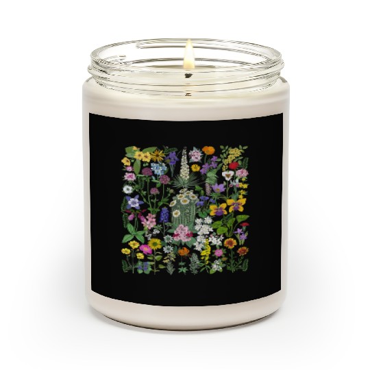 Botanical Wildflower Floral Gardening Scented Candles