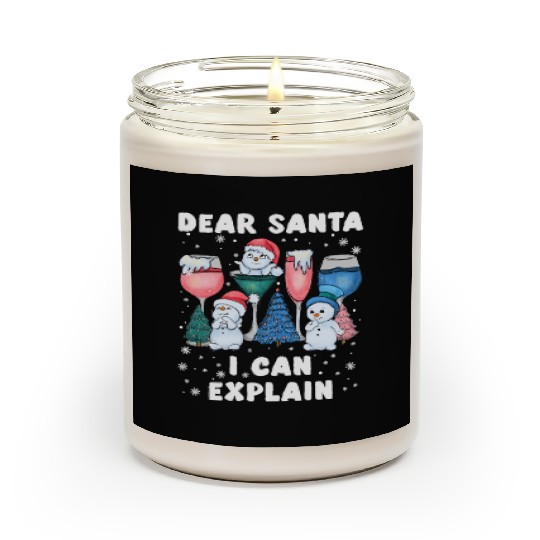 Schneemann Dear Santa I can Explain Funny Scented Candles