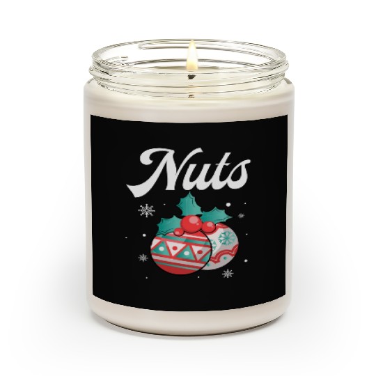 Christmas Nuts Santa Snowflakes Candy Canes Winter Scented Candles