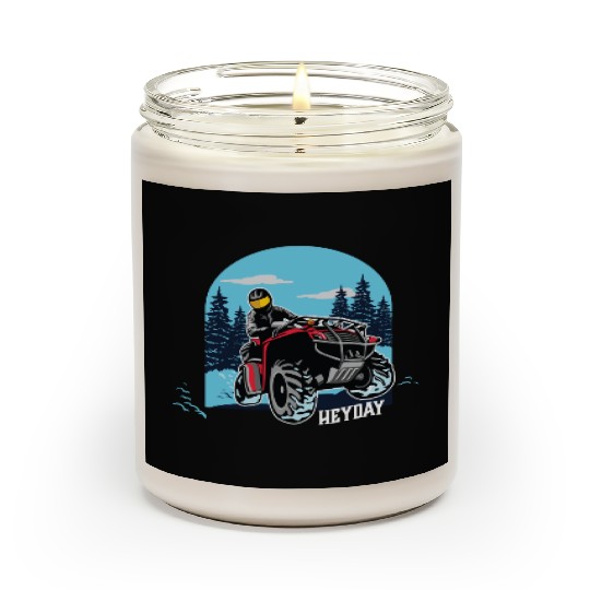 ATV/Quad "Winter Riding" style logo. By "Hey Day" Scented Candles