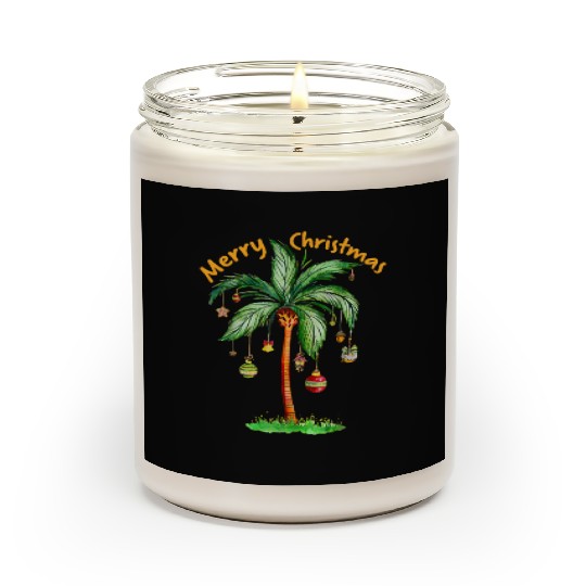 hristmas Palm Tree Scented Candles, Tropical Xmas Gift,