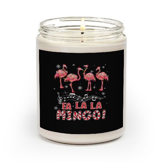 Candy Cane Flamingoes Fa La La Mingo Flamingo Scented Candles