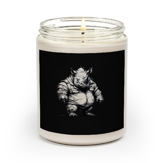 Combative Rhinoceros Scented Candles