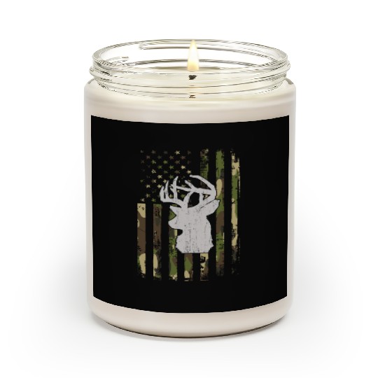 Buck Deer Hunting Camouflage Flag Hunter Scented Candles