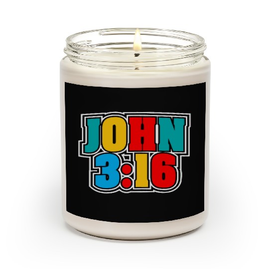 John 3:16 Love Jesus Bible Text Christian Scented Candles